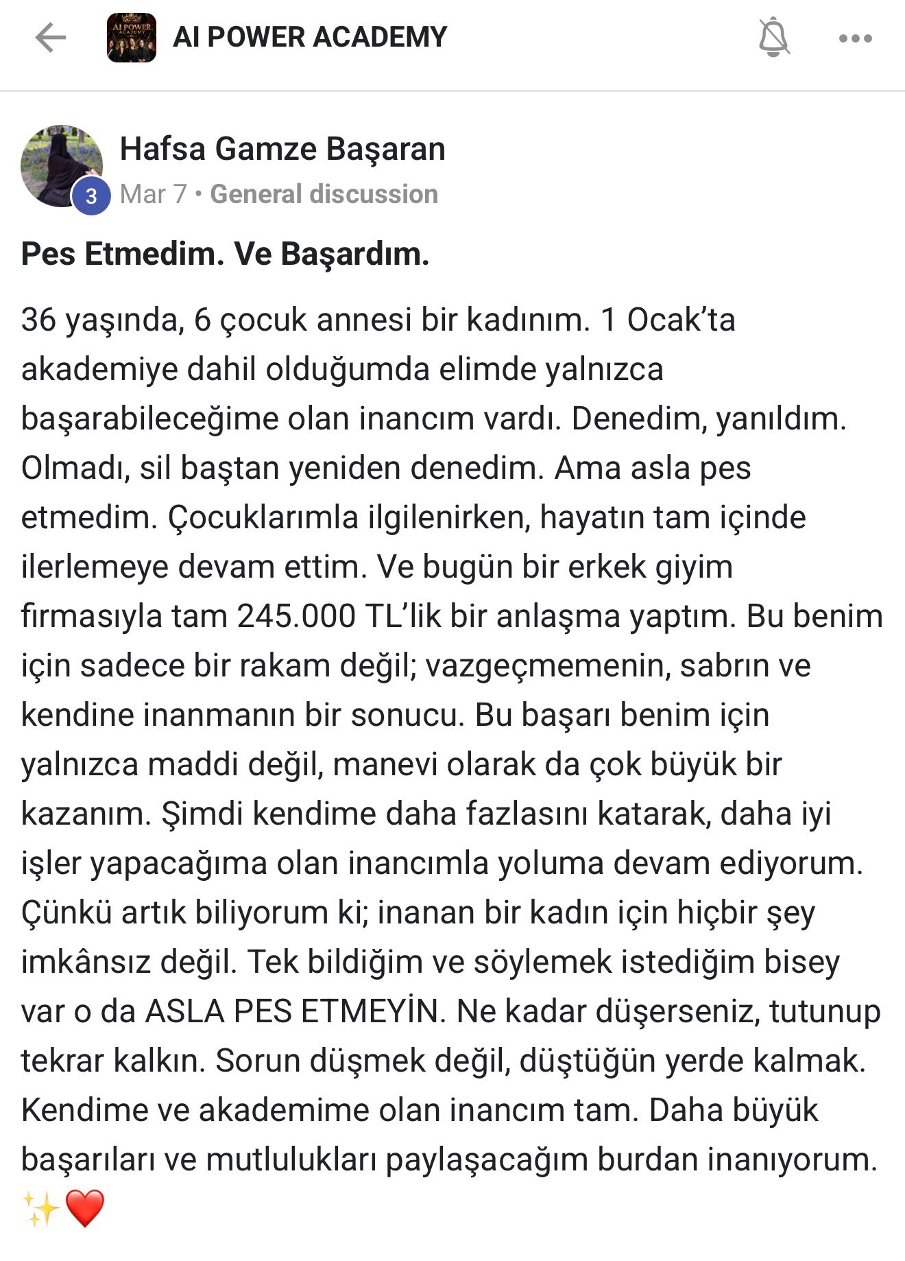 Öğrenci geri dönüşü