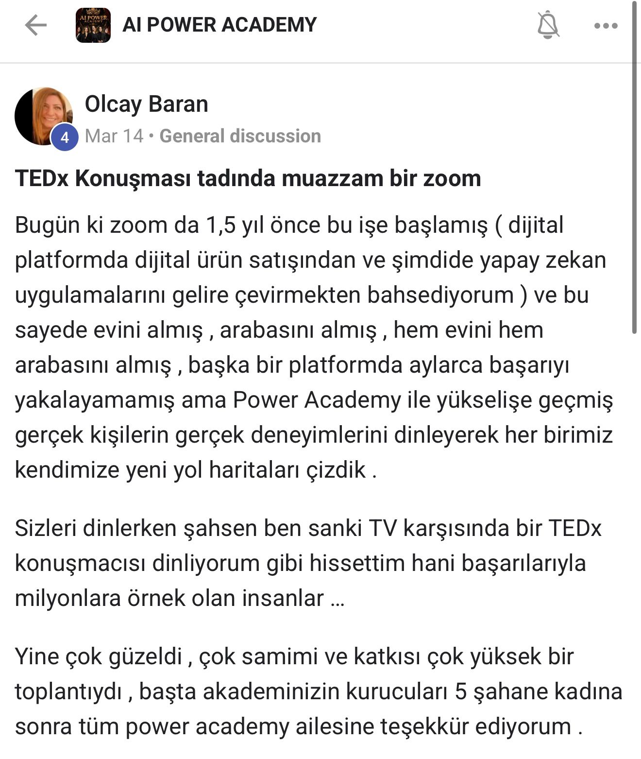 Öğrenci geri dönüşü